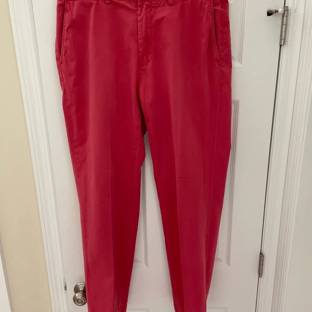 Vtg 90’s Polo Ralph Lauren Red Chino Preston Pant 36/32 - Picture 7 of 8